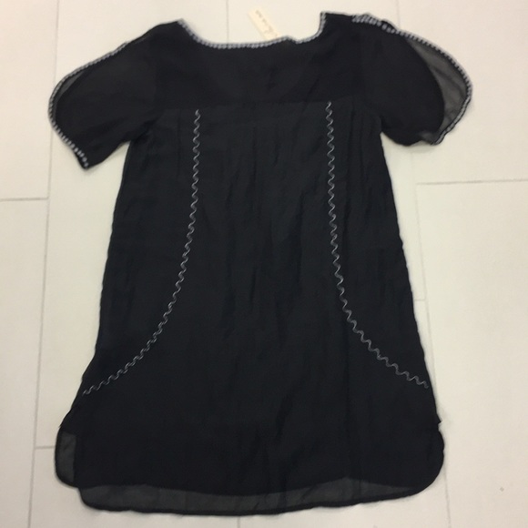 Saivana Black Cotton Silk Dress kaftan - Picture 5 of 8